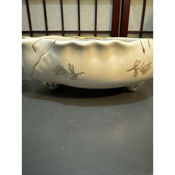 Eisenberg Polzellanfabrik Kalk G M.b.H. Porcelain Handled Candy Bowl 8099 Antiqu - Picture 12 of 16